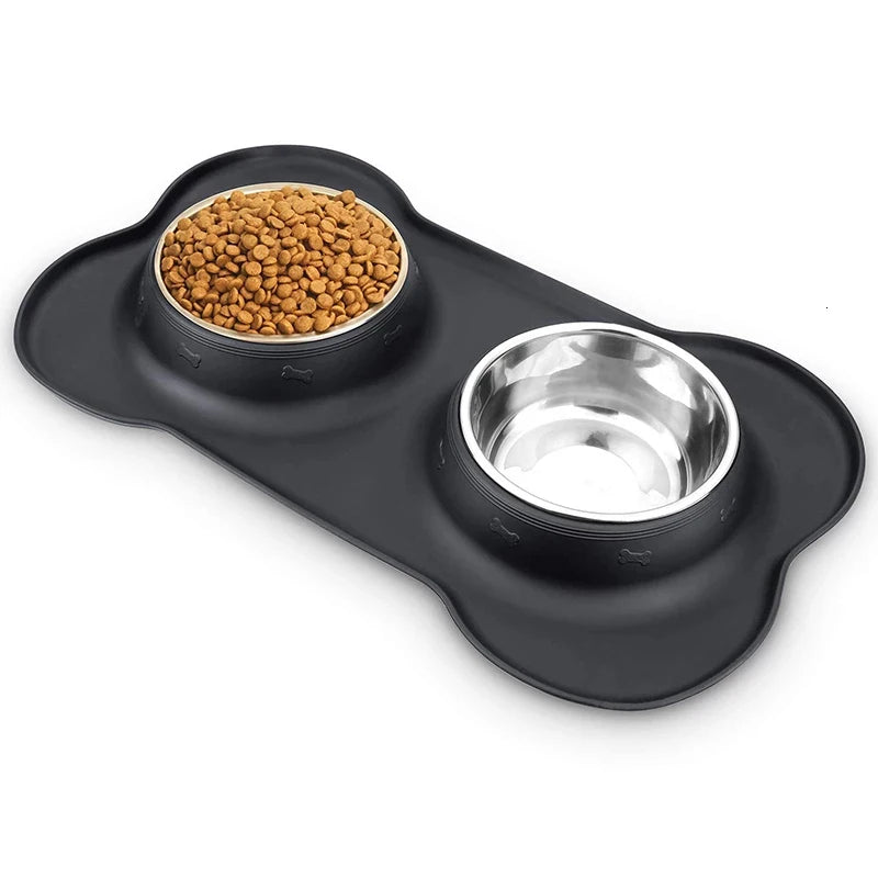 Ant Islip Dog Bowl With Silicone Mat