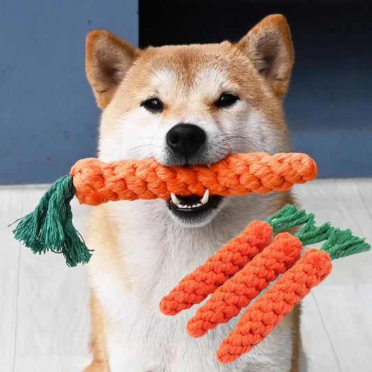 Dog Carrot Bite Rope Toy